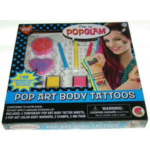 Pop Art Body Tattoos By Creative Kids 148 Temporary Tattoos NIB Popglam Ages 6+